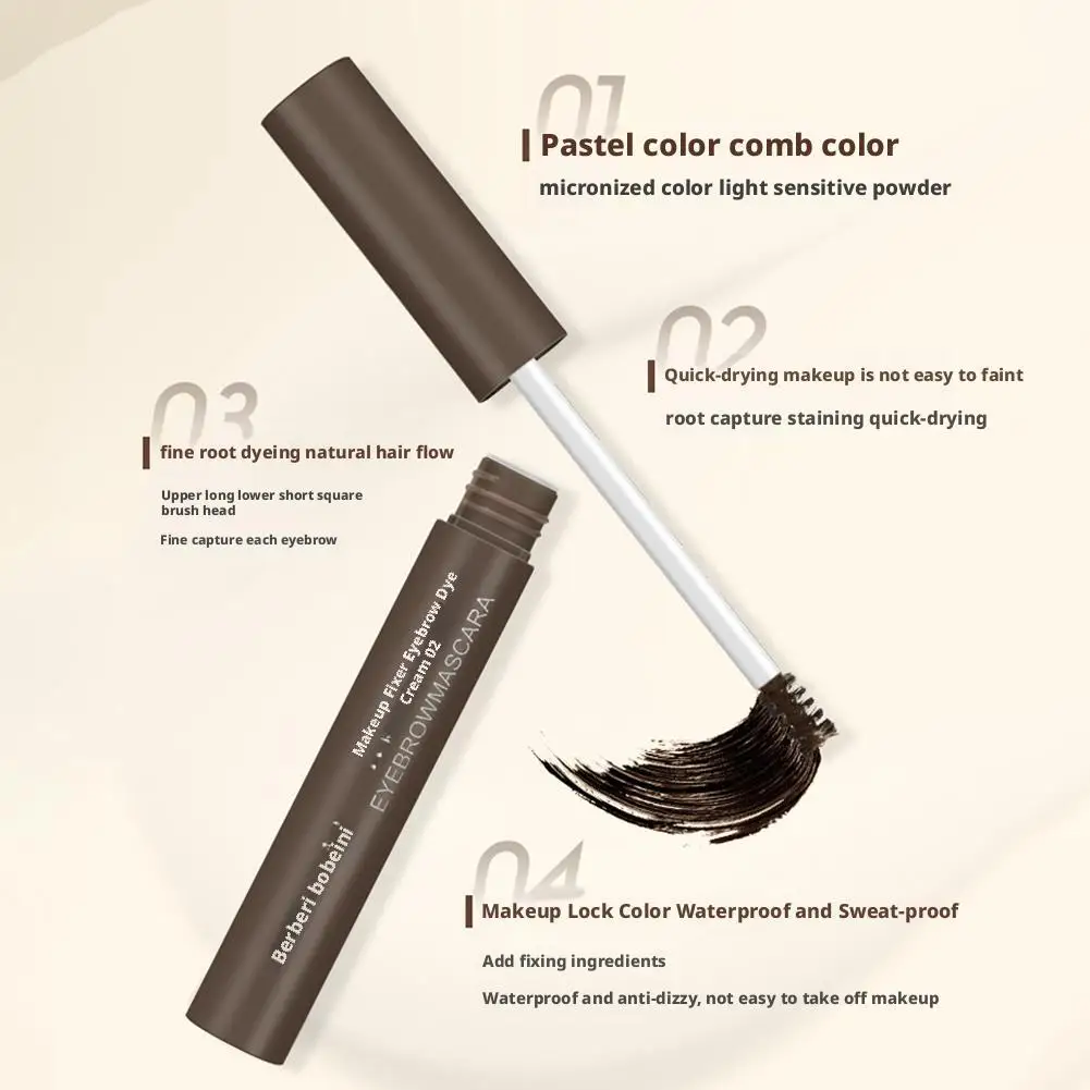 Creme de gel de sobrancelha 3d à prova d'água, secagem rápida, modelador natural de sobrancelha selvagem, matiz de maquiagem de sobrancelha feminina, cosméticos para toda a pele