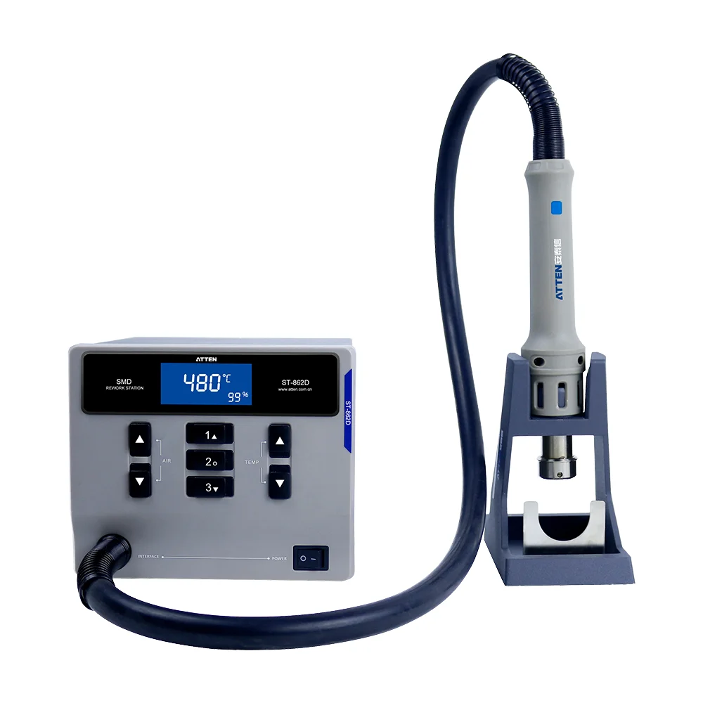 For ST-862D 110V-220V 1000W Hot Air Welding Digital Display BGA Rework Station Mobile Phone Repairing Machine New 3-Year