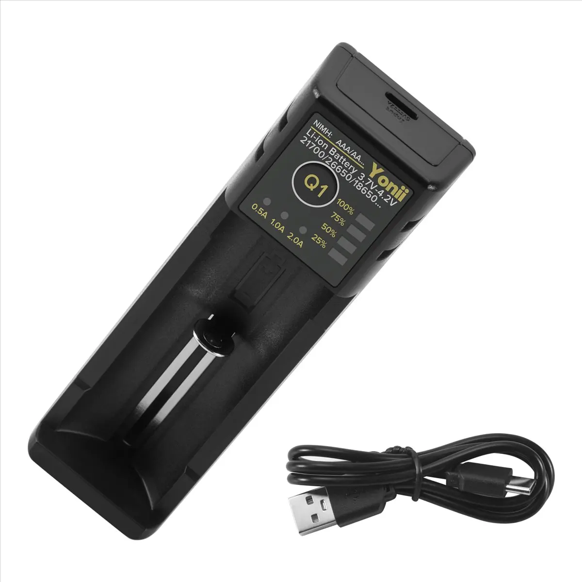 CCDDBG 18650 Battery Charger 26650 Usb Smart Nickel Hydrogen Aa Aaa 21700 Single Slot Lithium Battery Charger