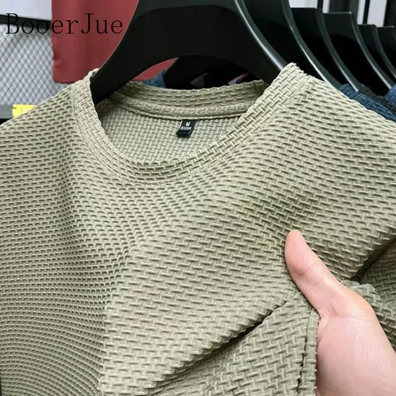 Markenkleidung 6XL Sommer Eisseide Hochwertige Einfarbige Kurzarm-T-Shirts für Herren Atmungsaktives Modisches T-Shirt für Männer – Detail 22