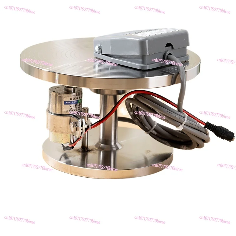 

Ceramic Turntable Stainless Steel Electric Hoop Painting Gold Tracing Line Special Rotary Table Automatic Hole Countertop
