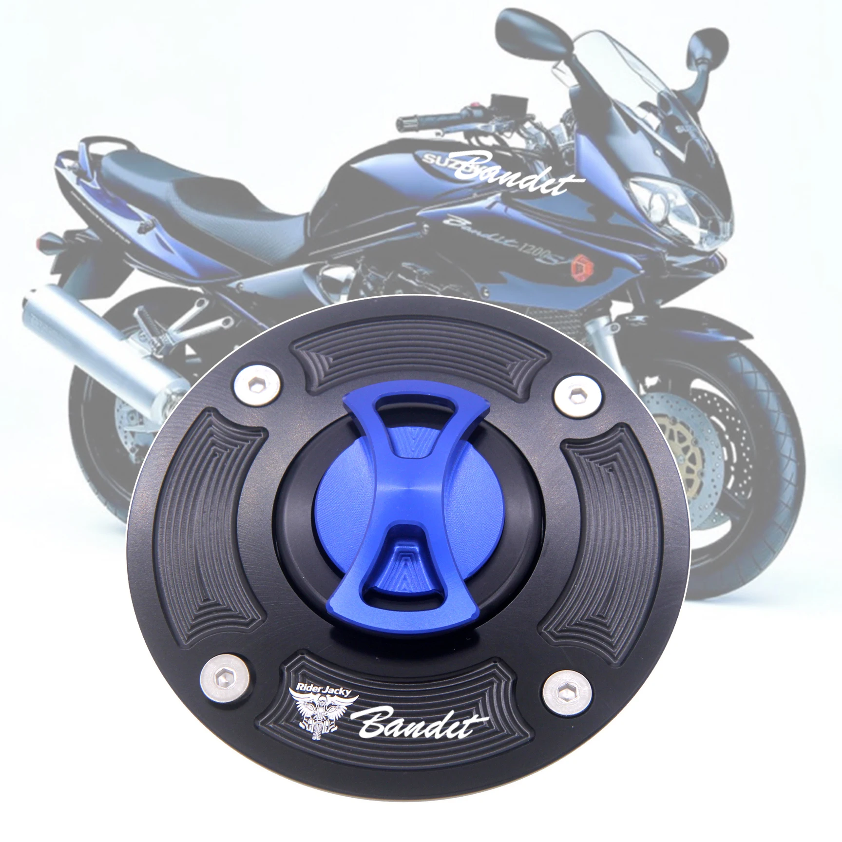 CNC Aluminum Keyless Gas Fuel Tank Cap Cover For Suzuki GSF1200 Bandit 1200 (2001-2002-2003-2004)