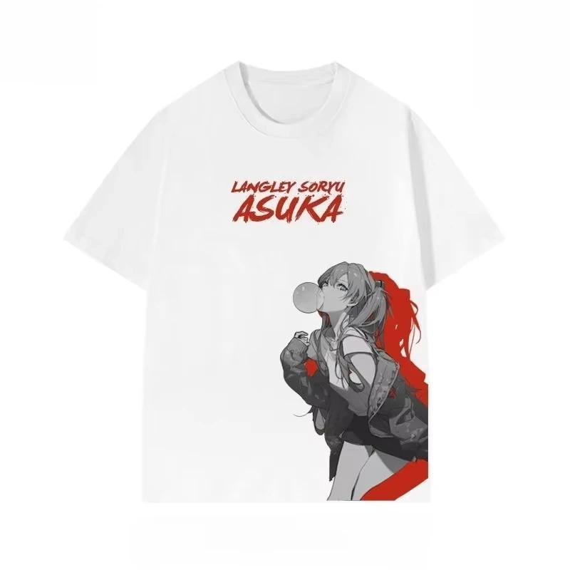 EVA Asuka Anime Neon Genesis Evangelion Printed T-shirt Men's and Women's T-shirt Men's Top Sports T-shirt 2026 Summer New Tee