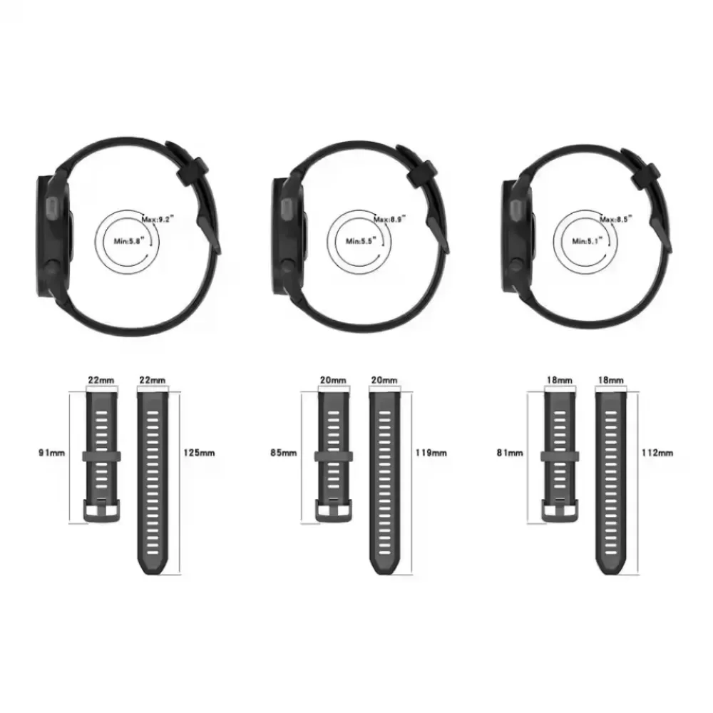 18mm 20mm 22mm Silicone Strap for Huawei Watch GT6-5-4 41mm GT6 Pro 46mm Garmin Venu 3S Bracelet for Xiaomi Watch S4 41mm Band