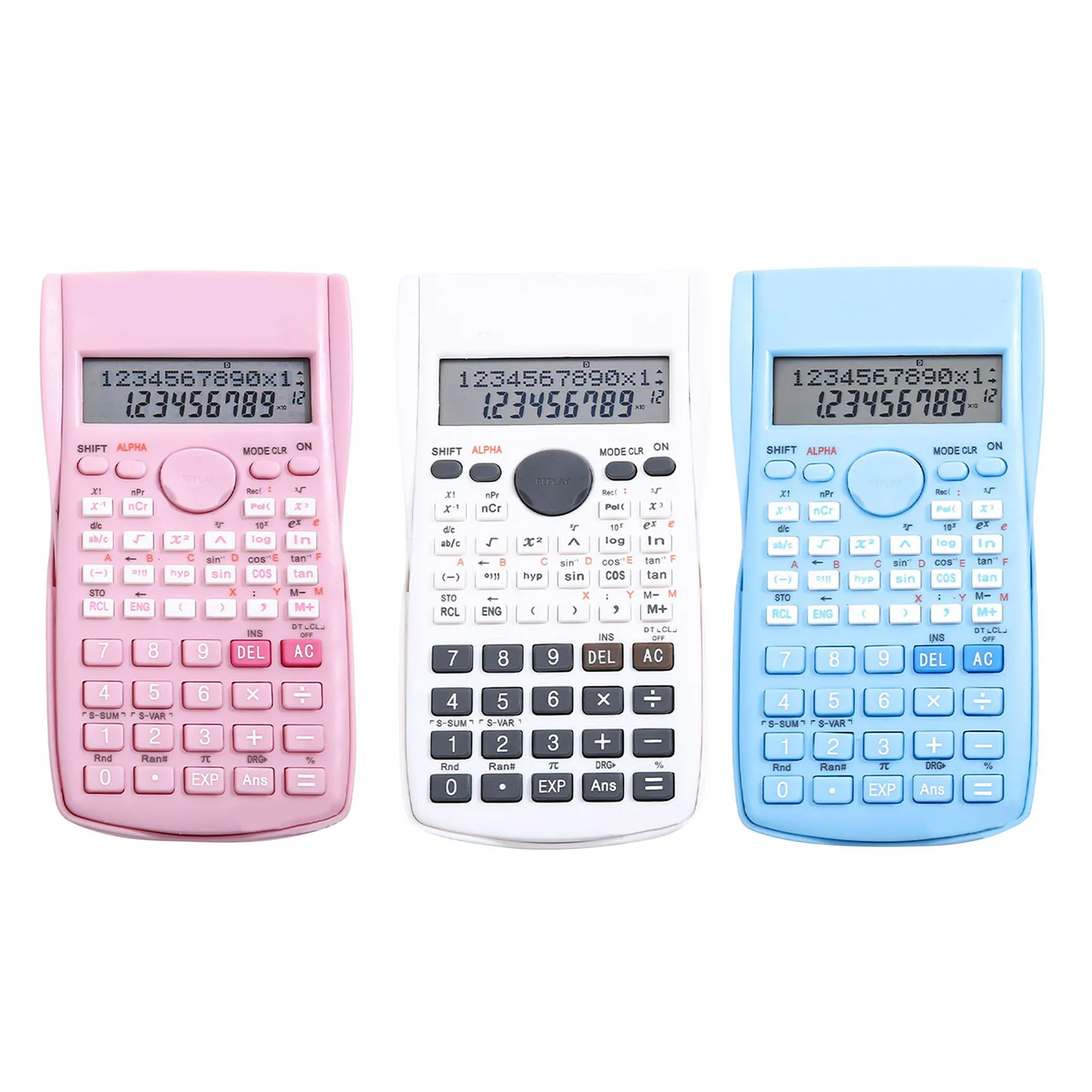 Large Display Calculator Sliding Hard Cover Efficient 12 Digit 240 Functions Scientific Calculator for Examination for Student