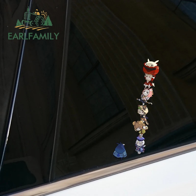 

EARLFAMILY 13 см x 4,4 см длинные Chibi аниме командные автомобильные наклейки багаж интересные окна автомобильные наклейки аниме окклюзия Декор от царапин