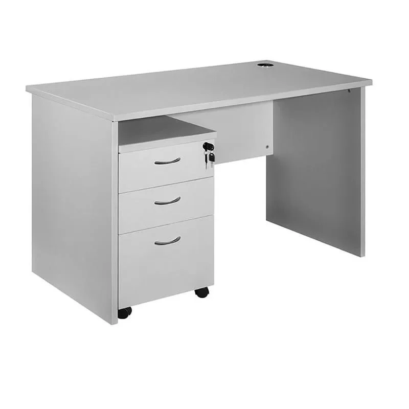 Panel single desk computer simple frame with cabinet Writing with drawers Staff