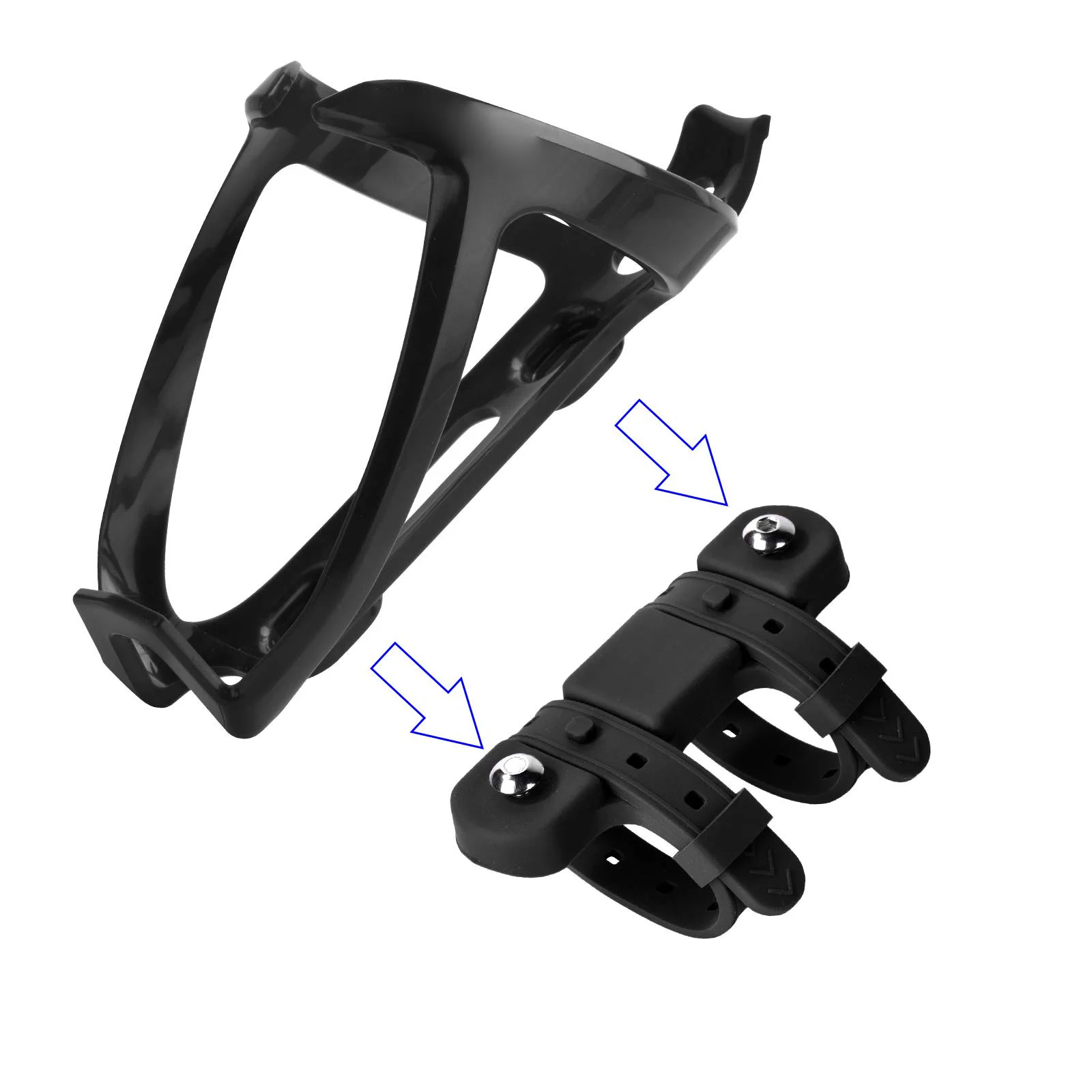 Bicycle Bottle Holder Mount Adapter Silicone MTB Bike Kettle Stand Base Widely Use On Handlebar /Seatpost Tube/Frame