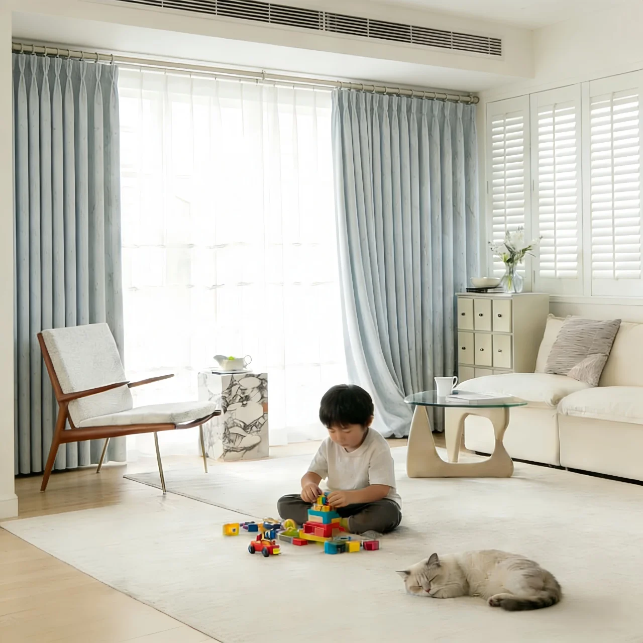 

Custom Size New Chenille Feather Style Thickened Curtains for Living Room Bedroom Study Blackout High-end Simple Modern Cloth