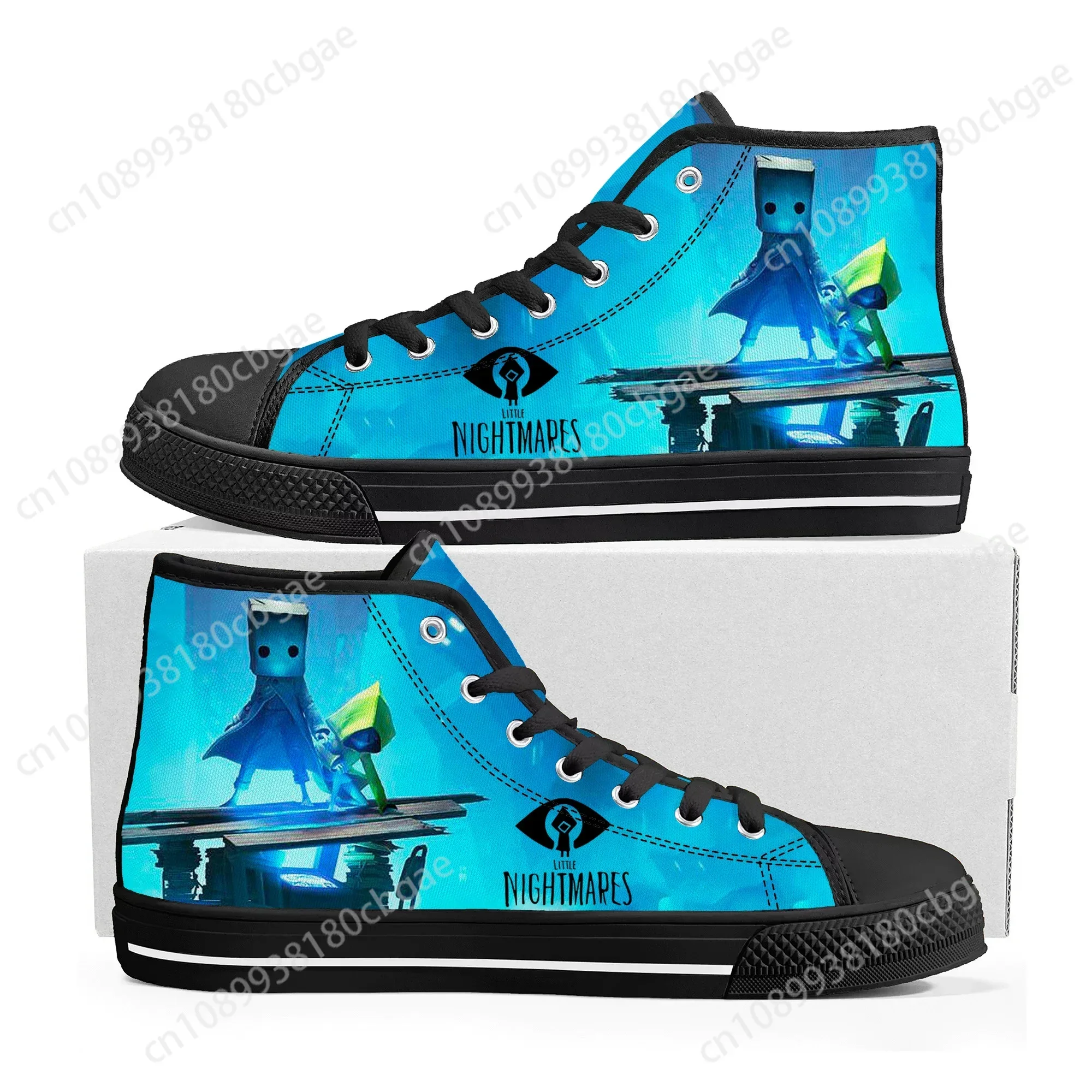 

Anime Game Little Nightmares High Top Sneakers High Quality Mens Womens Teenager Canvas Sneaker Casual Couple Shoes Custom Shoe