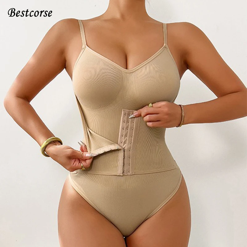 

Seamless Shapewear Bodysuit Plus Size Body Shaper Bodysuit Slim Waist Tummy Control Corset Shaping Slimming Body Suit With Belt