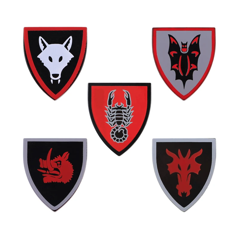 Medieval Lion Armor Vest Wolf Shield Building Blocks Castle Military Eagle Knight Soldier Figures Accessories Weapon Bricks Toys