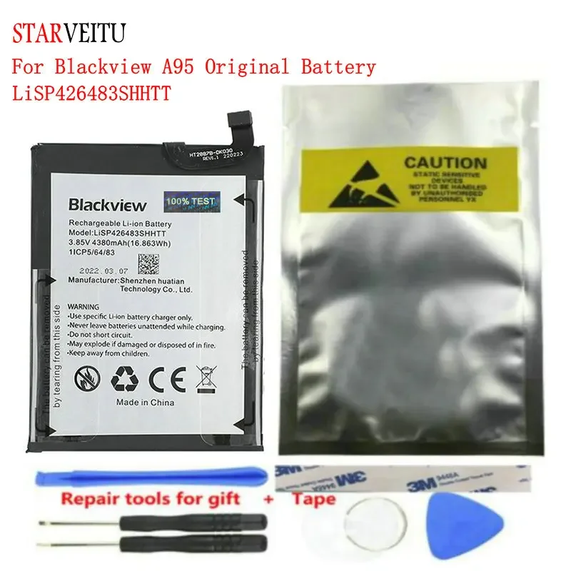 Battery for Blackview A95, LiSP426483SHHTT, Li-ion Batteries, 4380mAh, Global Version, Cell Phone Accessories