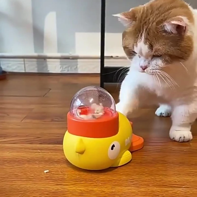 

Cat Toys, Self-Pleasure and Boredom Relief, Cat Stick, Pet Snacks, Freeze-Dried Little Yellow Duck Launcher, Kitten Food Leakage Toy