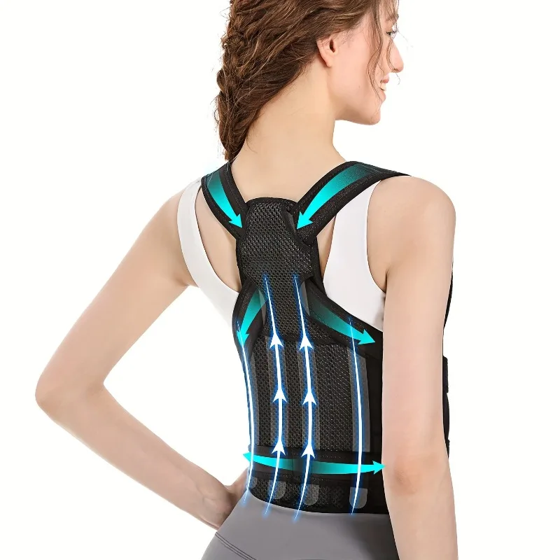 Suporte Ergonômico para Lombar - Suporte Elástico Ajustável, Tecido Respirável, Lavável à Mão, Cintas de Apoio Postural