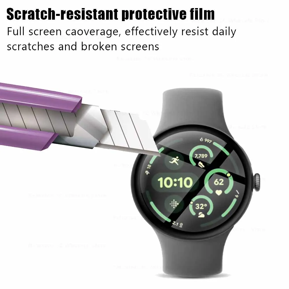 1-3PCS Tempered Glass For Google Pixel Watch 3 Accessories Screen Protector Pixel Watch3 PixelWatch3 41MM 45MM 2024 Glass Film ﻿