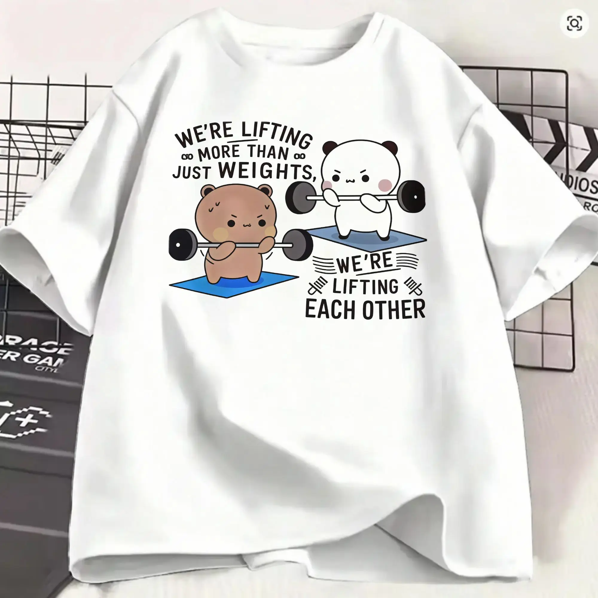 Herren Bubu Dudu T-Shirts aus reiner Baumwolle, Vintage-Kurzarm-T-Shirts mit O-Ausschnitt, T-Shirt für Erwachsene