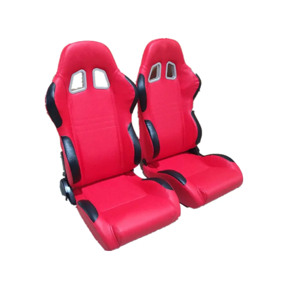 

1007 Red And Black PVC Leather Racing Seat For Universal Automobile Racing Use Car Seat Cover Truck Seat