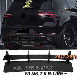 For Volkswagen Golf 7.5 VII MK7.5 R R-Line 2017-2019 Car Rear Bumper Diffuser Tail Apron Flaps Side Splitters Rear Spoiler