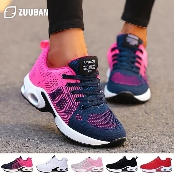 Buty damskie trampki siatkowe letnie oddychające płaskie buty platforma okrągłe Toe moda codzienna ciężkie sportowe buty do biegania