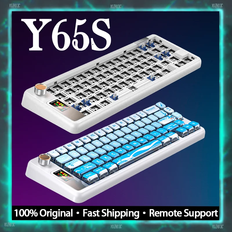 

Silver Eagle Y65S Mechanical Keyboard Barebone Kit DIY Dynamic RGB Customized Hot Swappable 65% Layout BT 2.4G Wireless Keyboard