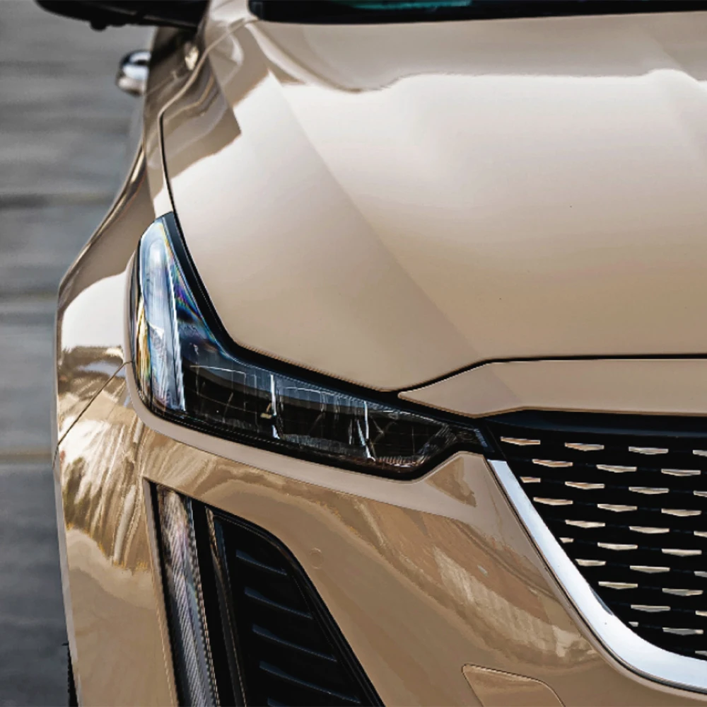 

Premium PET Ultra Gloss Sand Beige Car Vinyl Film Vehicle Body Self Adhesive Decal Air Bubble Free Auto Body Decoration Sticker