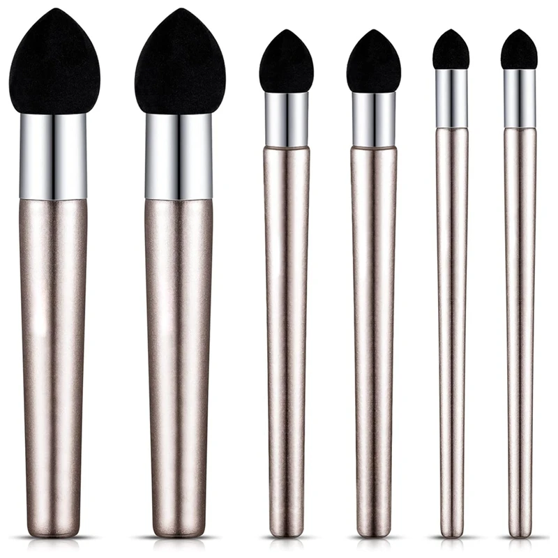 Kit de pluma de esponja para mezclar artistas, cepillo de esponja para frotamiento de bocetos reutilizable, Kit de herramientas de corrección de dibujo lavable, 3 tamaños, 6 uds.