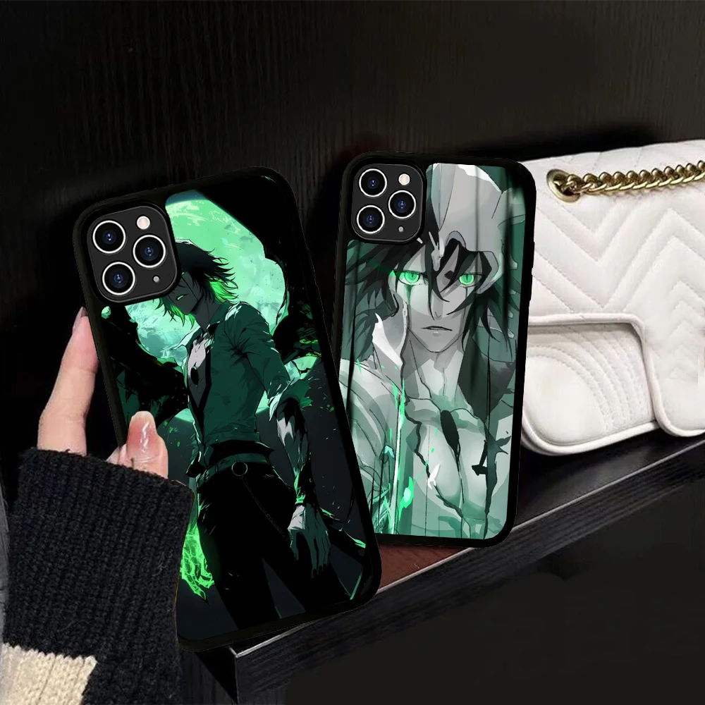 Anime Classic B-Bleach U-Ulquiorra Phone Case Silicone PC+TPU For For IPhone 11 12 13 14 15 16 Plus Pro Max Cover