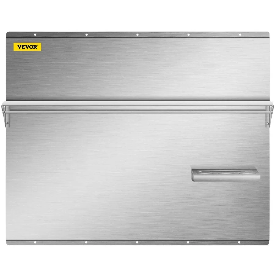 

Range Backsplash with Shelf 36 x 29.5 Inch Range Hood Wall Shield Stainless Steel Backsplash Silver Splash Plate for Range Hoo