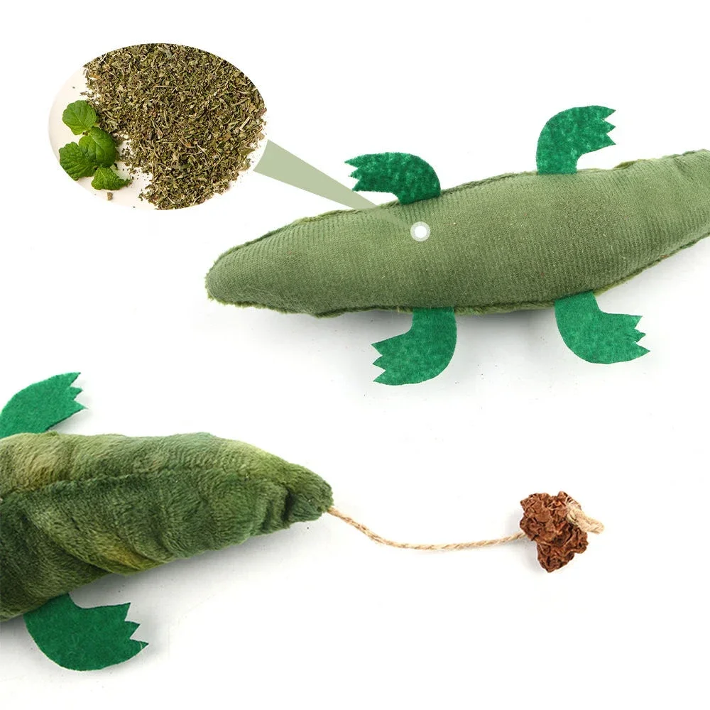 Cat Chew Toys Crocodile Catnip Molar Toys Silvervine Cat Teaser Interaction Toy Clean Mouth Kitten Toy Pet Supplies Accessories