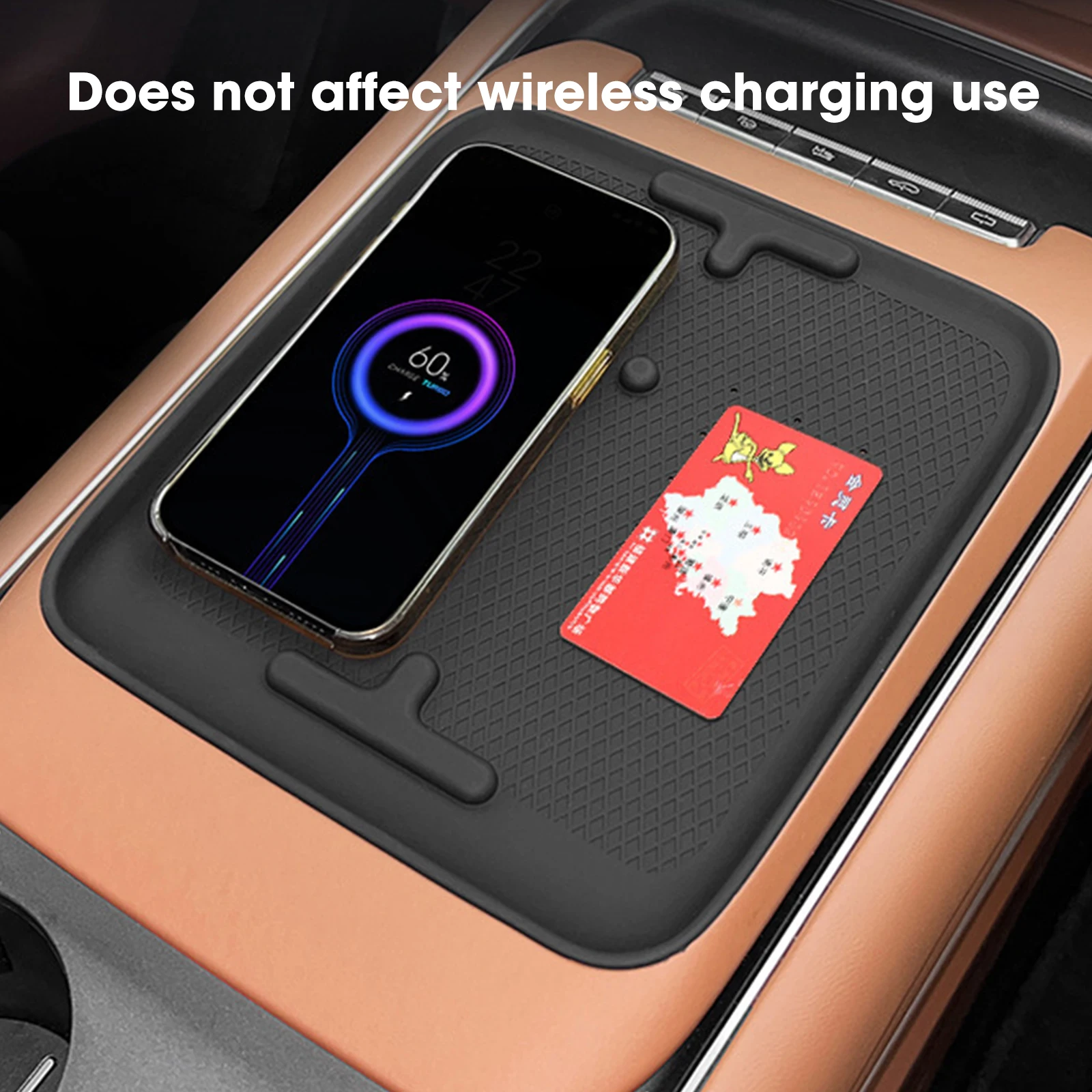 For DONGFENG Voyah Free 2024 Wireless Phone Charging Car Anti-Skid Interior Decoration Pad Silicone