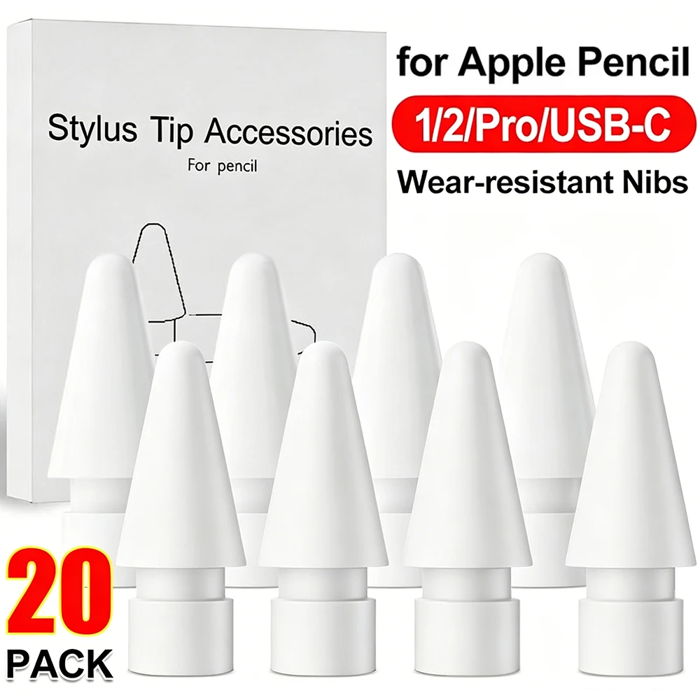 

2H Wear-resistant Nibs for Apple Pencil 1st/2nd/USB-C/Pro Nib Replacements Tip for IPad Pro Pencil 1/2 Stylus Precision Fine Nib