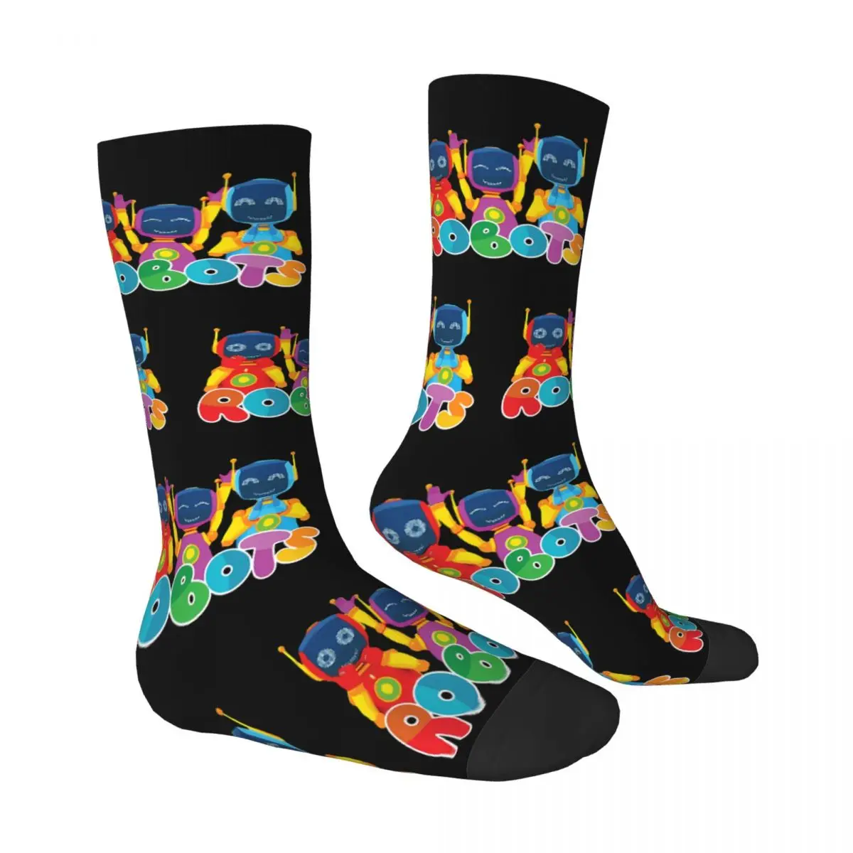 Robots Sock Printed Man Polyester