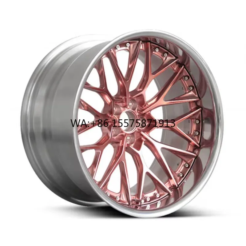

Rose Gold Spoke Forged Wheels 18-24 Inch Alloy Rims For Luxury Sports Cars
