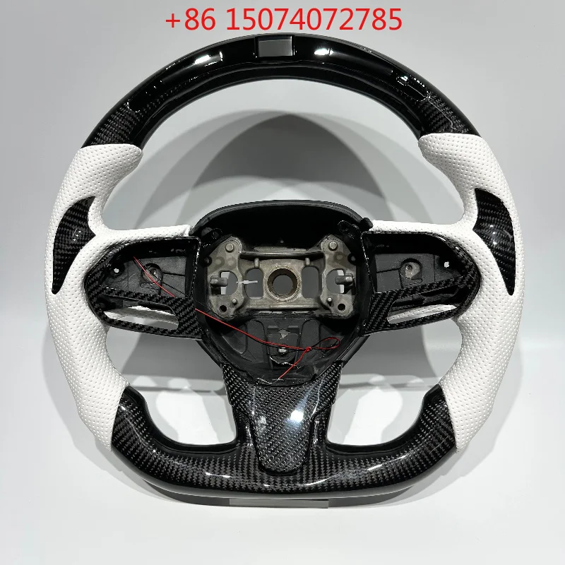 Custom Carbon Fiber Steering Wheel For  Challenger Charger Durango SRT Chrysler Jeep Interior Upgrade Mod Parts