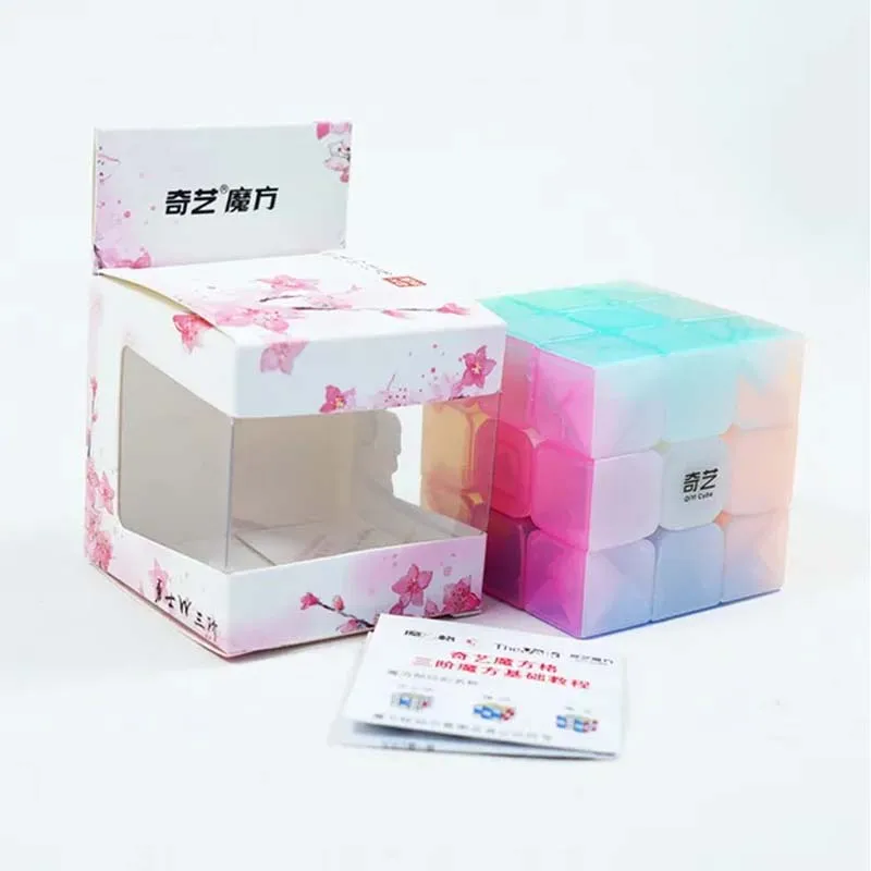QiYi Color Magic Cube 2x2 3x3 4x4 5x5 Jelly Series Pyramid Speed Cube Educational Puzzle Cube Toy for Children Kid Gift