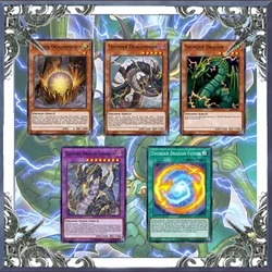 Thunder Dragon Yugioh Baralho de Cartas, Cartão DIY, Mestre Duelo em Estoque, Não Original, 71 Pcs