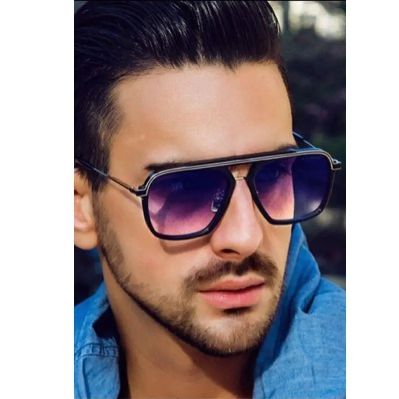 High end men's sunglasses, fashionable box, retro, super cool sunglasses, handsome European and American style glasses