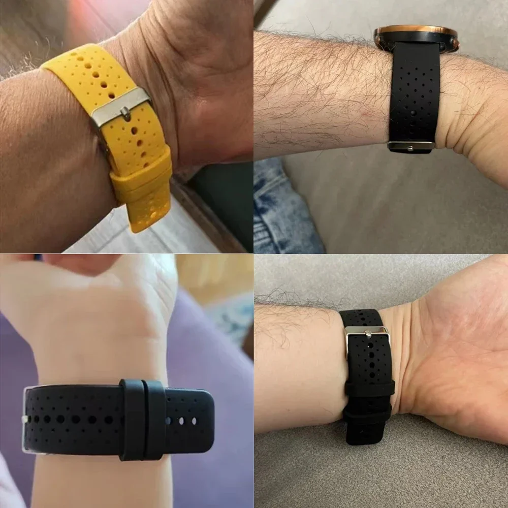 20 مللي متر 22 مللي متر سيليكون حزام ل Garmin Venu sq 2 3 Forerunner 570 265 165 Vivoactive 6 5 العصابات لساعة هواوي 5 كوريا تنفس