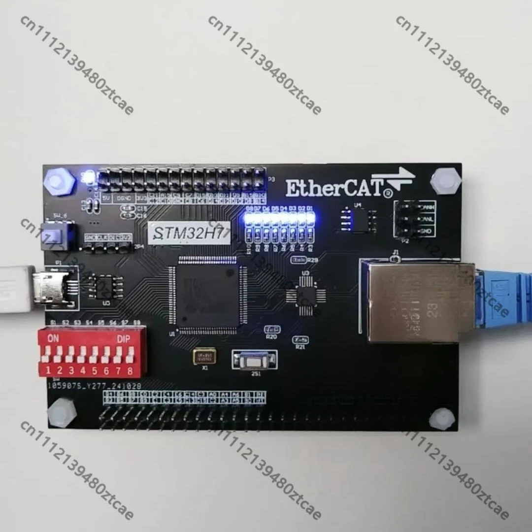Модуль основного контроллера EtherCAT на базе чипа STM32H743 с поддержкой чипов связи LAN9252, AX58100, ET1100 для подчиненных устройств