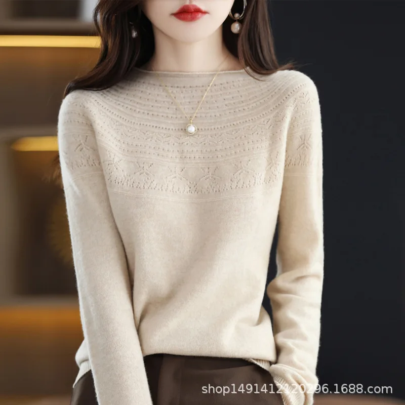 

Korean Round Collar Slim Knitted Pullovers Women 2024 New Winter Elegant Sweater Casual Warm Knitwear Tops Y25