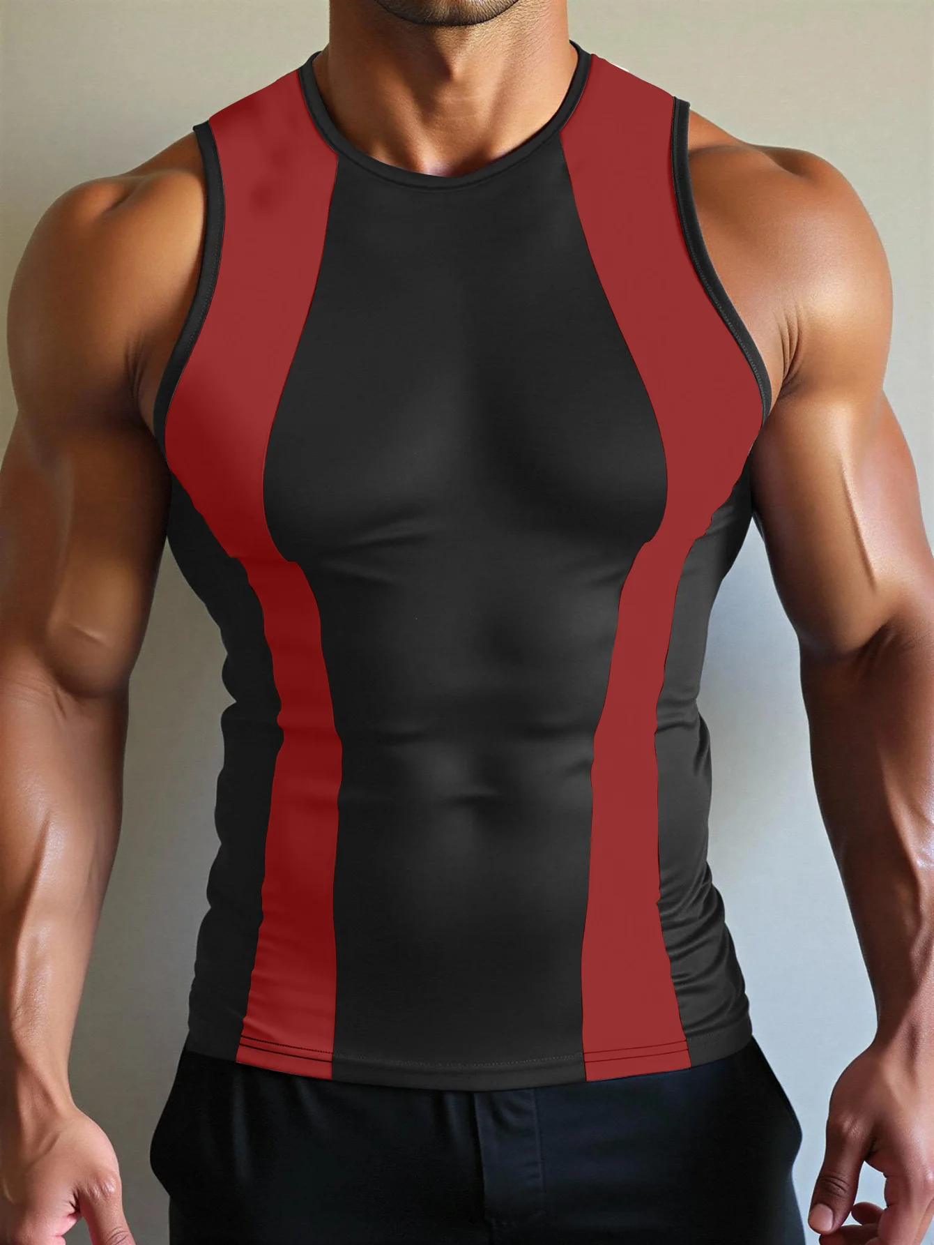 Outdoor Sports Round Neck Basketbal Jerseys Breathable Running Vests Summer Men's T-Shirts and Tank tops Quick-Dry Mesh tops Man