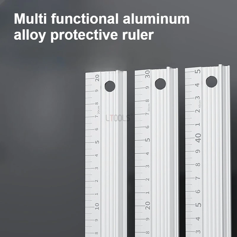 

Aluminum Alloy Protective Ruler Multifunctional High-precision Anti-seepage Ink Straight Ruler Anti Cutting Hand Ruler Anti Slip