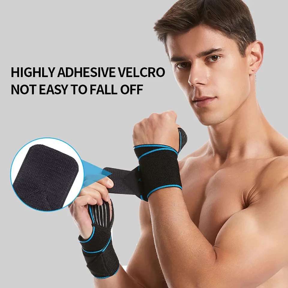 1PCS Adjustable Wristbands Wrist Support Bracer Gym Sports Wristband Carpal Protector Breathable Injury Wrap Band Strap Safety