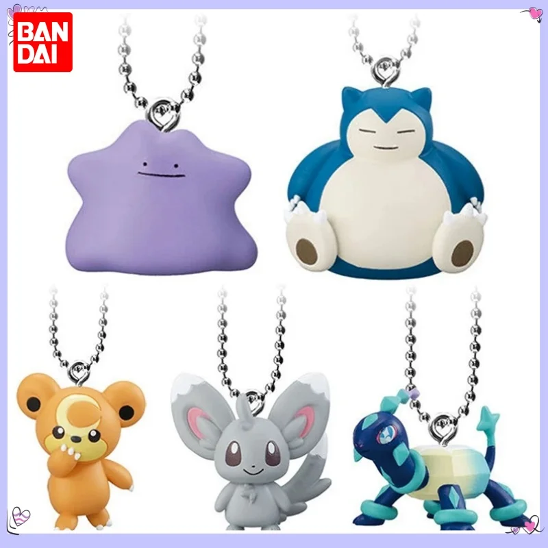 

Bandai In Stock Pokemon Pendant Snorlax Ditto Teddiursa Tinkatuff Foamy Flying Squirrel Anime Merchandise Gift For Anime Fans
