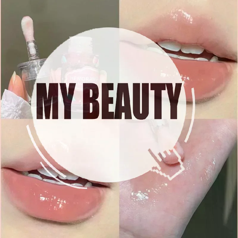 HERORANGE 1/3 個フルーツ風味のリップオイル保湿リップクリームリップグロスリッププライマーリップケアメイクアップ