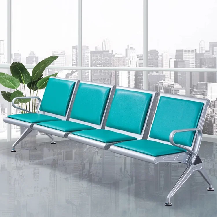 

Hospital Waiting Bench Pu Row Link Chairs With Pu Cushion Seating Waiting Chair 4 Seater Airport Chair
