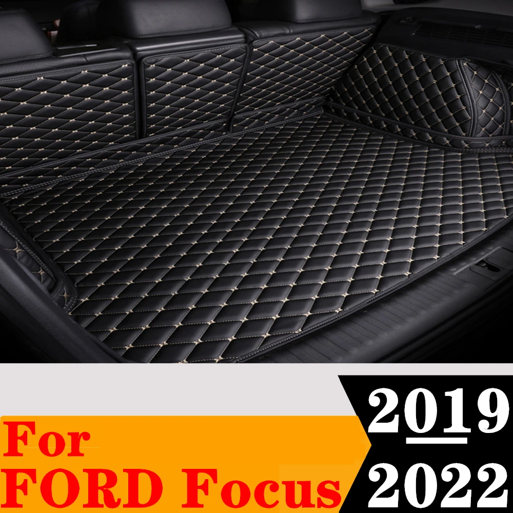 

Полный Комплект ковриков для багажника на заказ для Ford Focus 2022, 2021, 2020, 2019, задний коврик для груза, поднос для багажника, коврик для багажа, автоковер, запчасти