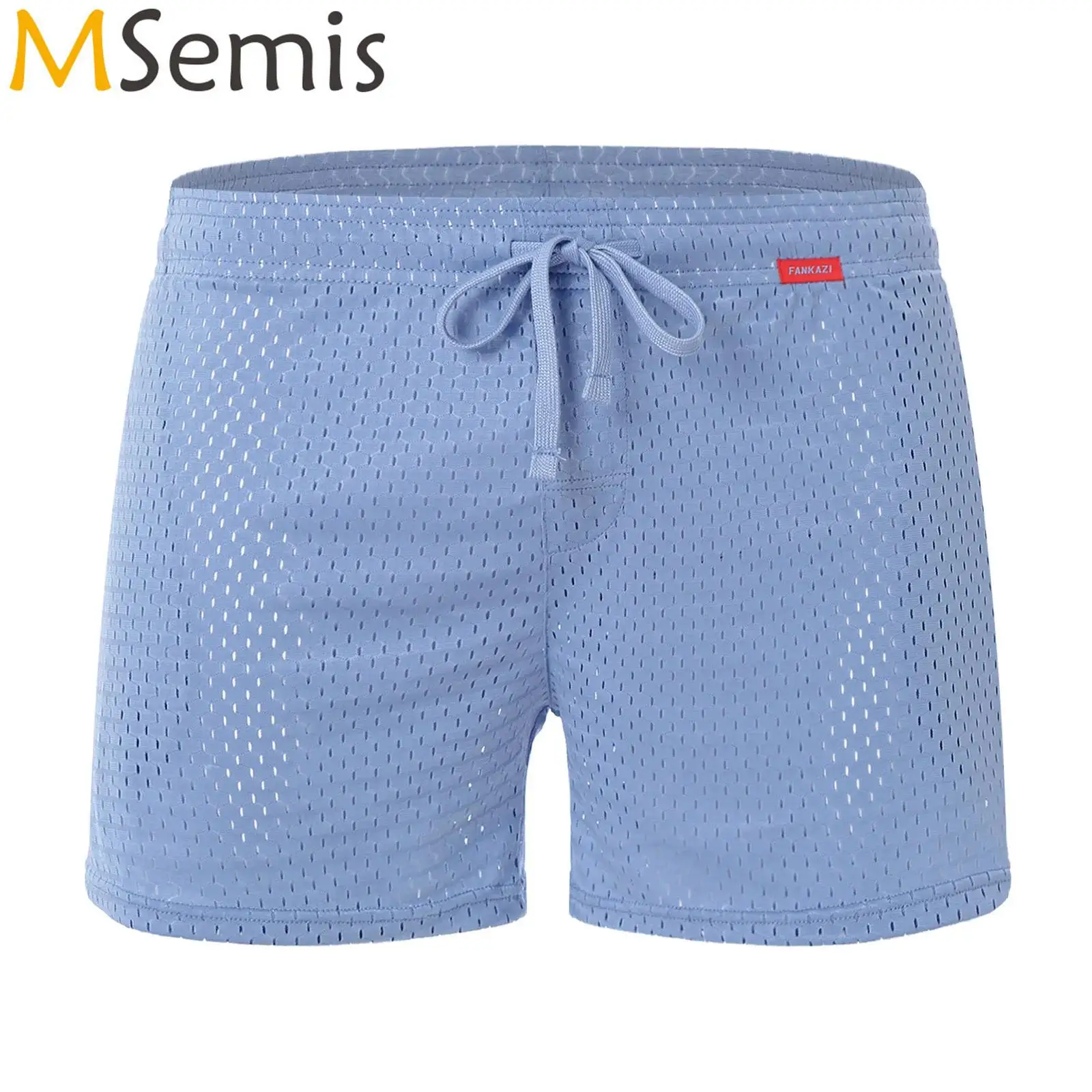 

Mens Hollow Out Mesh Booty Shorts Elastic Waist Drawstring Pockets Board Shorts Athletic Workout Running Shorts Beach Shorts