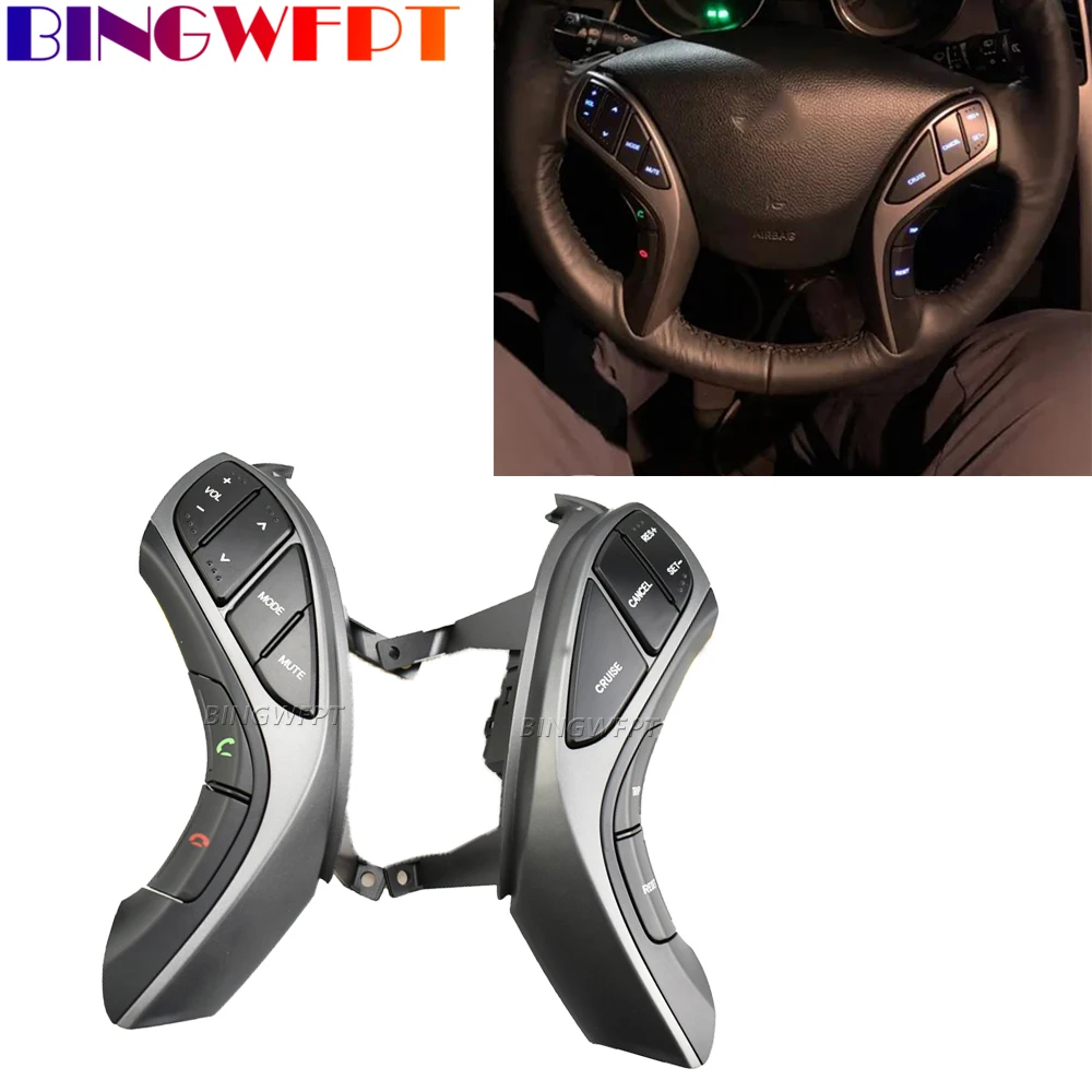 Brandnew For HYUNDAI Elantra 2012-2015 AT 2012-2014 MT i30 MT  Multifunctio Cruise Control Music Steering Wheel Button Switch